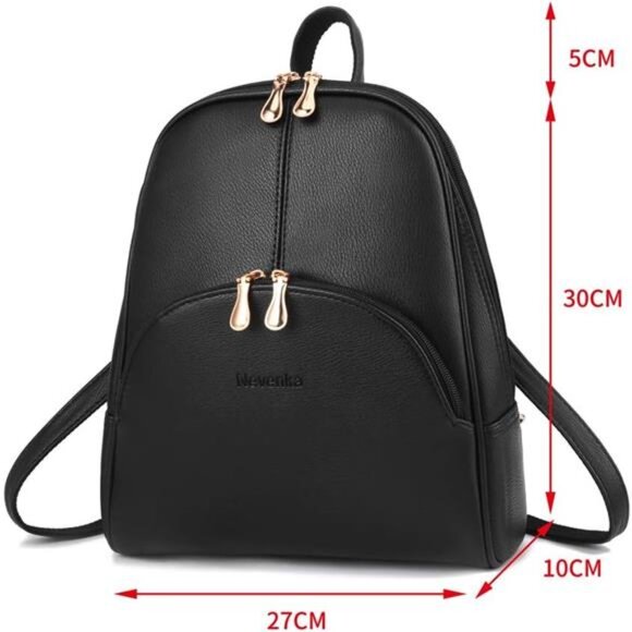Backpack Purse for Women Casual Shoulder Bag PU Leather Zipper Closure main image 5